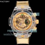 HBF Swiss Clone Hublot Big Bang Unico Chronograph Yellow Sapphire Watch 45mm 